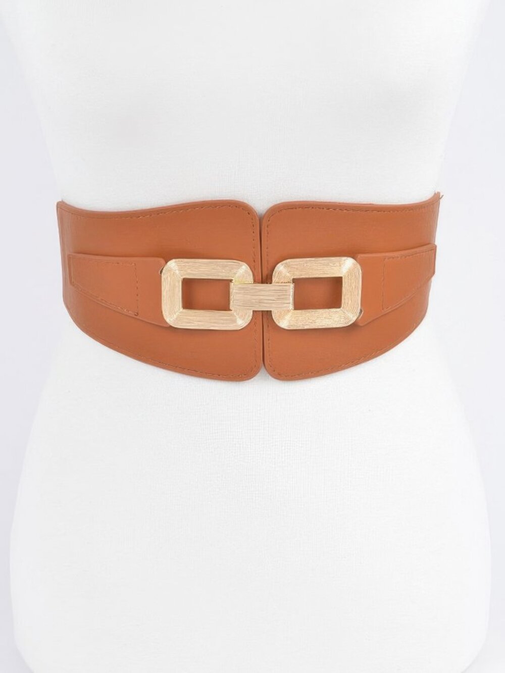 Wide Metal Link Elastic Belt